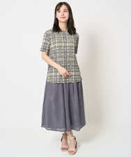 NHKHA01170 GIANNI LO GIUDICE(小さいサイズ)(メゾン ドゥ サンク) [接触冷感]ジオメトリックプリントカットソー オレンジ系