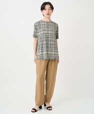 NHKHA01170 GIANNI LO GIUDICE(小さいサイズ)(メゾン ドゥ サンク) [接触冷感]ジオメトリックプリントカットソー オレンジ系