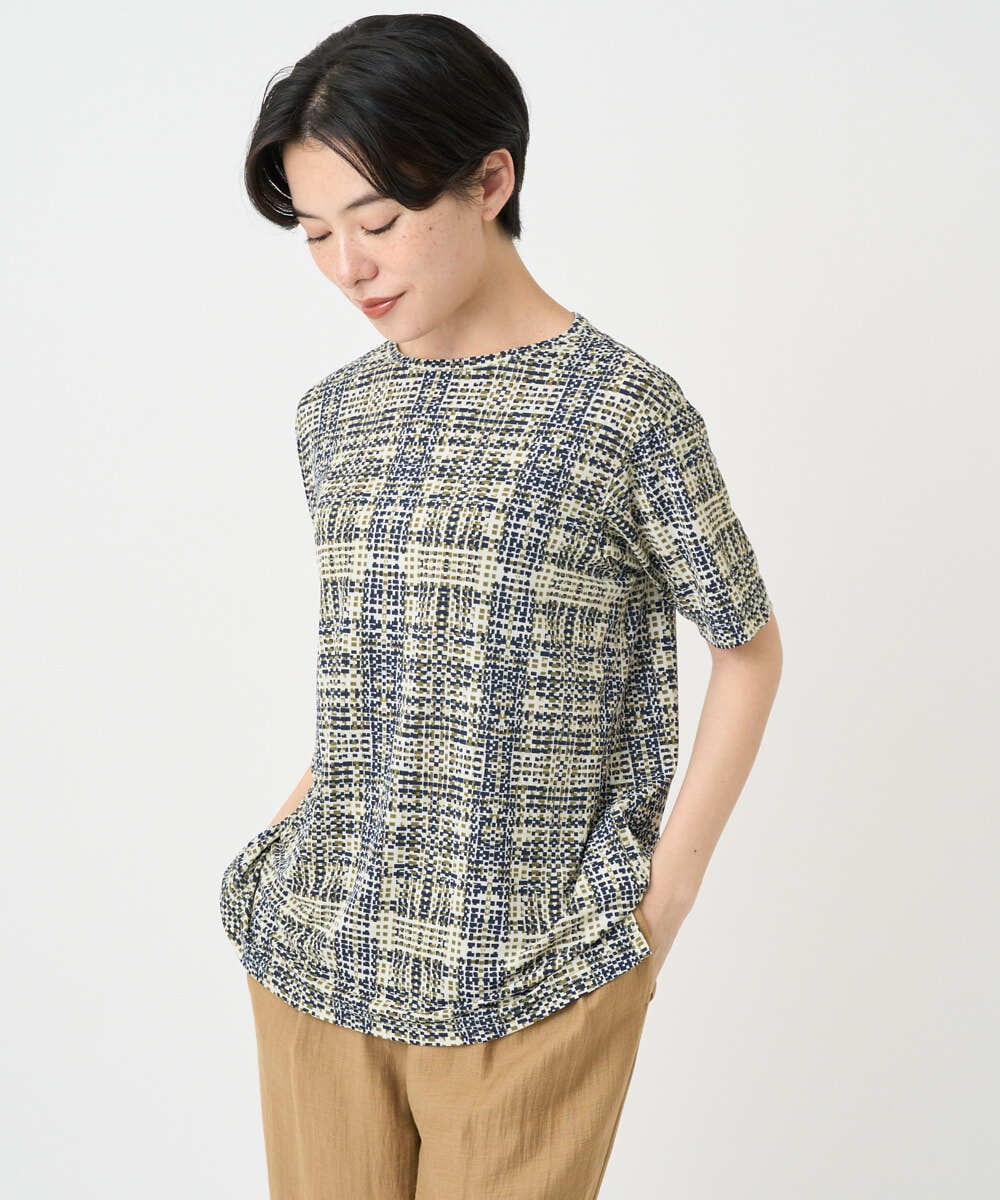 NHKHA01170 GIANNI LO GIUDICE(小さいサイズ) [接触冷感]ジオメトリックプリントカットソー