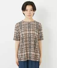 NHKHA01170 GIANNI LO GIUDICE(小さいサイズ)(メゾン ドゥ サンク) ジオメトリックプリントカットソープルオーバー オレンジ