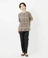 NHKHA01170 GIANNI LO GIUDICE(小さいサイズ)(メゾン ドゥ サンク) [接触冷感]ジオメトリックプリントカットソー オレンジ系