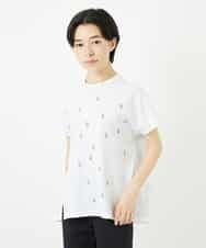 NHKHA02230 GIANNI LO GIUDICE(小さいサイズ)(メゾン ドゥ サンク) コットン天竺しずくプリントカットソープルオーバー ネイビー