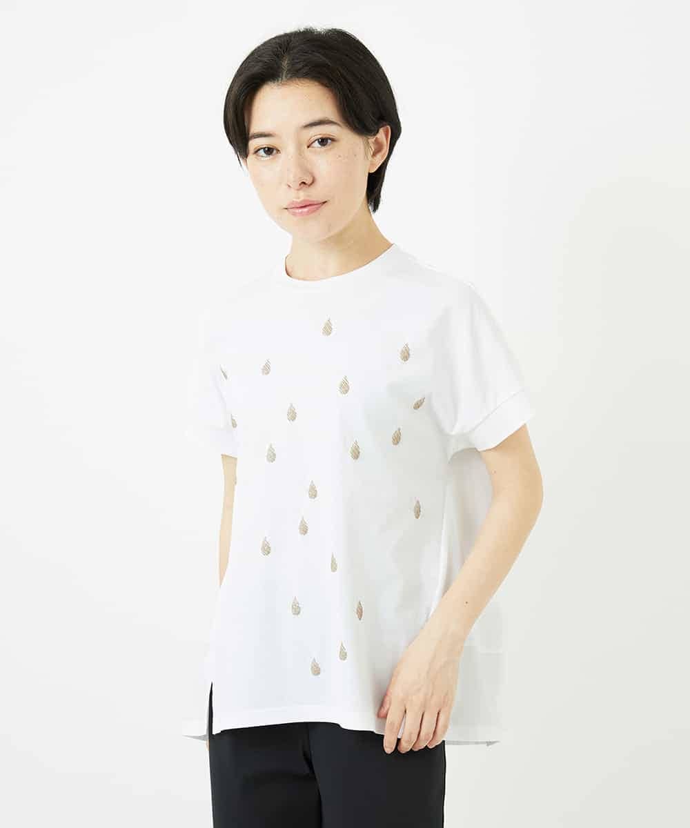NHKHA02230 GIANNI LO GIUDICE(小さいサイズ)(メゾン ドゥ サンク) コットン天竺しずくプリントカットソープルオーバー ネイビー