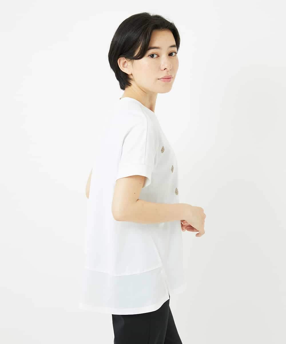 NHKHA02230 GIANNI LO GIUDICE(小さいサイズ)(メゾン ドゥ サンク) コットン天竺しずくプリントカットソープルオーバー ネイビー