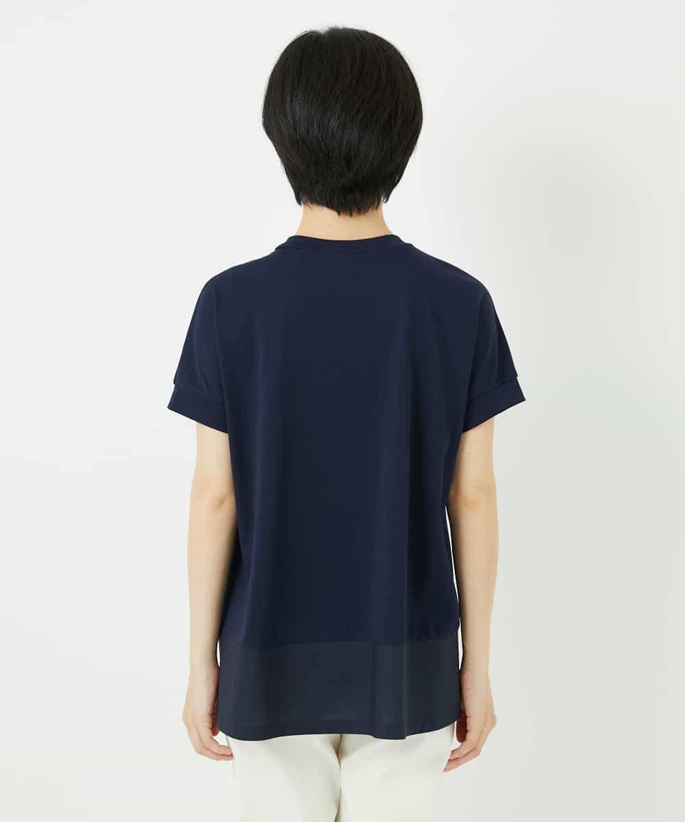 NHKHA02230 GIANNI LO GIUDICE(小さいサイズ)(メゾン ドゥ サンク) コットン天竺しずくプリントカットソープルオーバー ネイビー