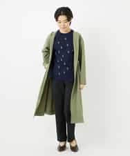 NHKHA02230 GIANNI LO GIUDICE(小さいサイズ)(メゾン ドゥ サンク) コットン天竺しずくプリントカットソープルオーバー ネイビー
