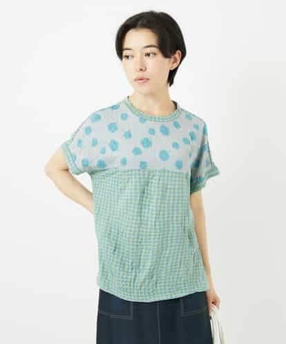 NHKHA11210 GIANNI LO GIUDICE(小さいサイズ) [日本製]麻混ドットワッシャージャガードカットソープルオーバー