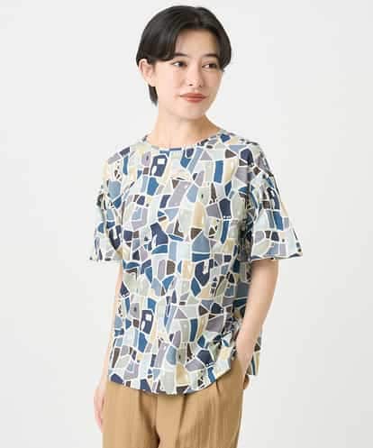 NHKHB33220 GIANNI LO GIUDICE(小さいサイズ) [接触冷感・日本製]強撚コットン天竺プリントカットソー