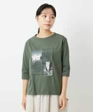 NHKHD01150 GIANNI LO GIUDICE(小さいサイズ)(メゾン ドゥ サンク) 天竺フォトプリントTシャツ カーキ