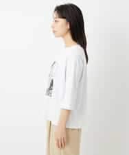 NHKHD01150 GIANNI LO GIUDICE(小さいサイズ)(メゾン ドゥ サンク) 天竺フォトプリントTシャツ ホワイト