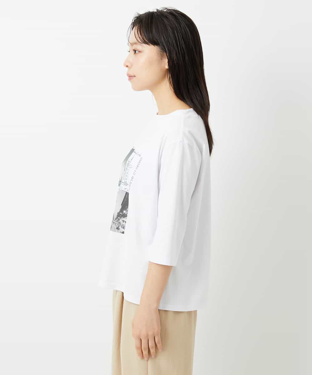 NHKHD01150 GIANNI LO GIUDICE(小さいサイズ)(メゾン ドゥ サンク) 天竺フォトプリントTシャツ ホワイト