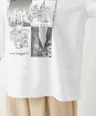 NHKHD01150 GIANNI LO GIUDICE(小さいサイズ)(メゾン ドゥ サンク) 天竺フォトプリントTシャツ ホワイト