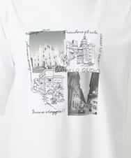 NHKHD01150 GIANNI LO GIUDICE(小さいサイズ)(メゾン ドゥ サンク) 天竺フォトプリントTシャツ ホワイト