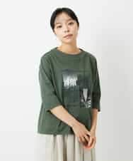 NHKHD01150 GIANNI LO GIUDICE(小さいサイズ)(メゾン ドゥ サンク) 天竺フォトプリントTシャツ ホワイト