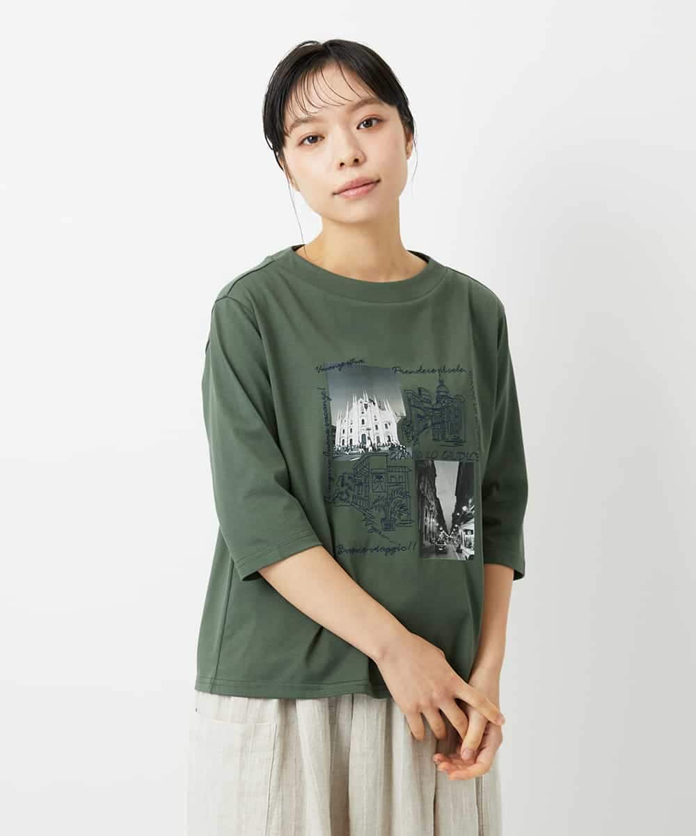 NHKHD01150 GIANNI LO GIUDICE(小さいサイズ)(メゾン ドゥ サンク) 天竺フォトプリントTシャツ ホワイト