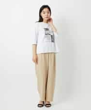 NHKHD01150 GIANNI LO GIUDICE(小さいサイズ)(メゾン ドゥ サンク) 天竺フォトプリントTシャツ ホワイト
