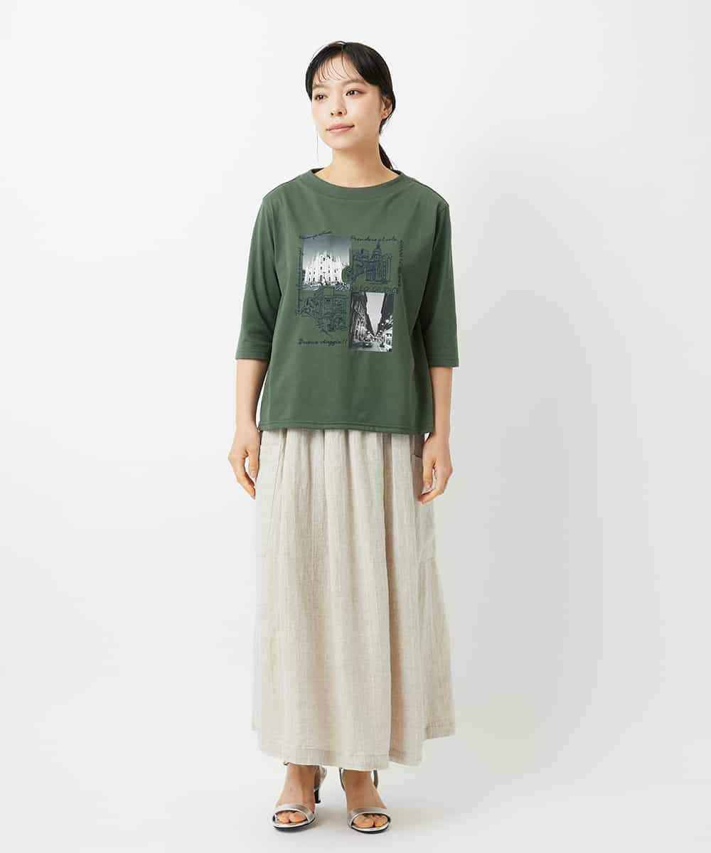 NHKHD01150 GIANNI LO GIUDICE(小さいサイズ)(メゾン ドゥ サンク) 天竺フォトプリントTシャツ ホワイト