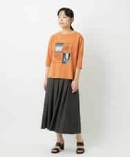 NHKHD01150 GIANNI LO GIUDICE(小さいサイズ)(メゾン ドゥ サンク) 天竺フォトプリントTシャツ ホワイト