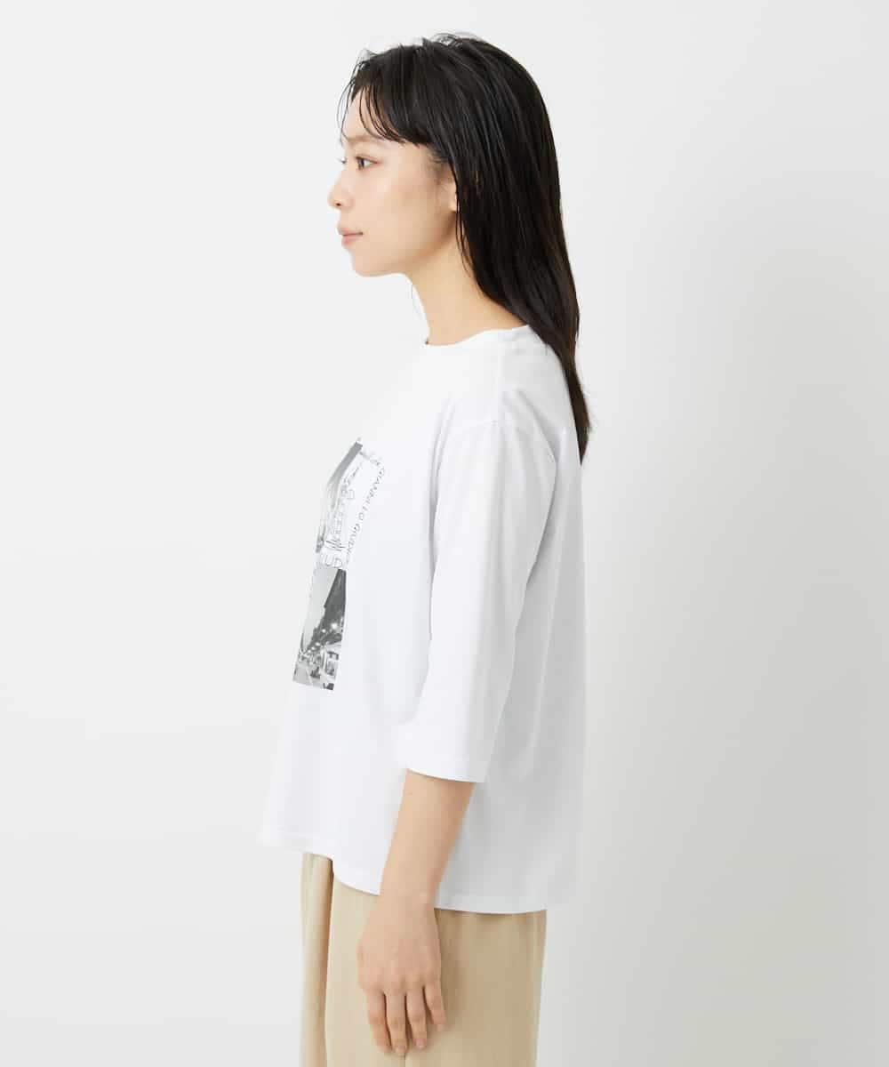 NHKHD01150 GIANNI LO GIUDICE(小さいサイズ)(メゾン ドゥ サンク) 天竺フォトプリントTシャツ ホワイト