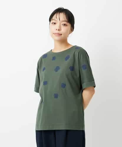 NHKHD02150 GIANNI LO GIUDICE(小さいサイズ) 天竺フラワー刺繍カットソー