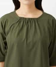 NHKHD04110 GIANNI LO GIUDICE(小さいサイズ)(メゾン ドゥ サンク) [日本製]クールローレルスカイコットTシャツ カーキ