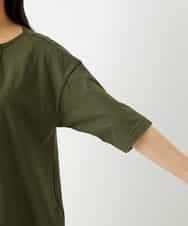 NHKHD04110 GIANNI LO GIUDICE(小さいサイズ)(メゾン ドゥ サンク) [日本製]クールローレルスカイコットTシャツ カーキ