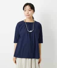 NHKHD04110 GIANNI LO GIUDICE(小さいサイズ)(メゾン ドゥ サンク) [日本製]クールローレルスカイコットTシャツ カーキ