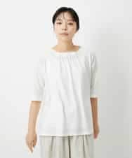NHKHD04110 GIANNI LO GIUDICE(小さいサイズ)(メゾン ドゥ サンク) [日本製]クールローレルスカイコットTシャツ カーキ