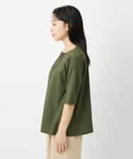 NHKHD04110 GIANNI LO GIUDICE(小さいサイズ)(メゾン ドゥ サンク) [日本製]クールローレルスカイコットTシャツ カーキ