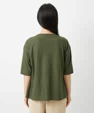 NHKHD04110 GIANNI LO GIUDICE(小さいサイズ)(メゾン ドゥ サンク) [日本製]クールローレルスカイコットTシャツ カーキ
