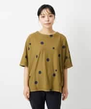 NHKHD05180 GIANNI LO GIUDICE(小さいサイズ)(メゾン ドゥ サンク) 抜染ドットカットソー カーキ