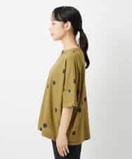 NHKHD05180 GIANNI LO GIUDICE(小さいサイズ)(メゾン ドゥ サンク) 抜染ドットカットソー カーキ