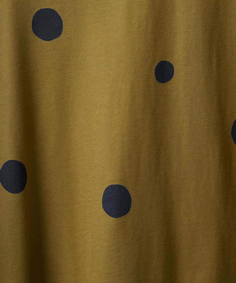 NHKHD05180 GIANNI LO GIUDICE(小さいサイズ)(メゾン ドゥ サンク) 抜染ドットカットソー カーキ