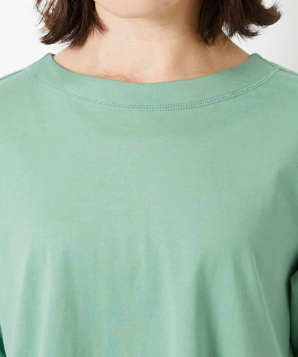 NHKHD67110 GIANNI LO GIUDICE(小さいサイズ)(メゾン ドゥ サンク) チュール切替え天竺カットソー グリーン