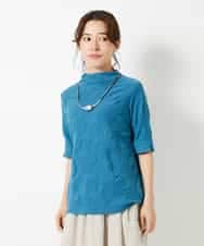 NHKHD68150 GIANNI LO GIUDICE(小さいサイズ)(メゾン ドゥ サンク) [日本製]ドットタックハイネックカットソー ホワイト