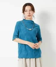 NHKHD68150 GIANNI LO GIUDICE(小さいサイズ)(メゾン ドゥ サンク) [日本製]ドットタックハイネックカットソー ホワイト