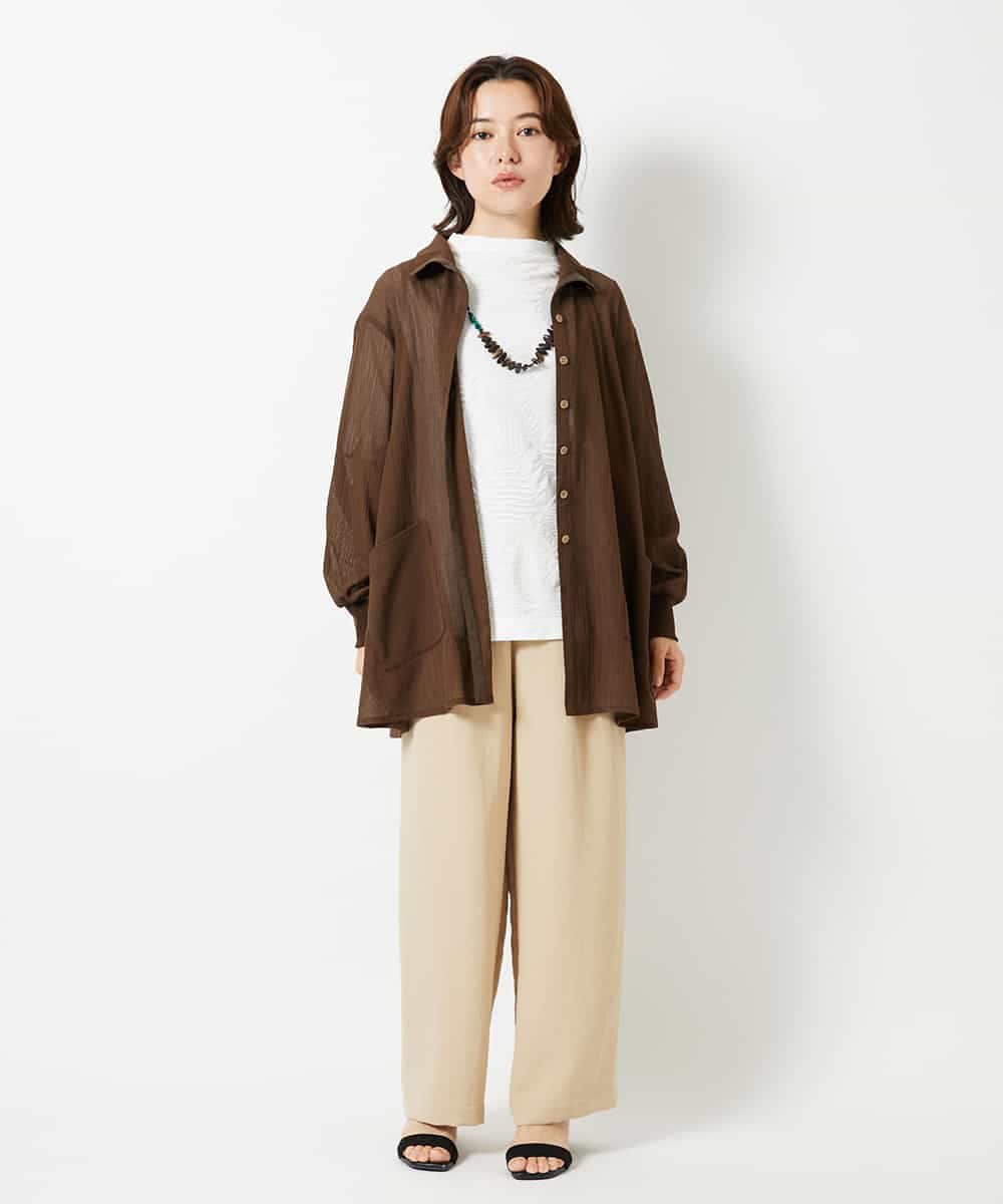 NHKHD68150 GIANNI LO GIUDICE(小さいサイズ)(メゾン ドゥ サンク) [日本製]ドットタックハイネックカットソー ホワイト