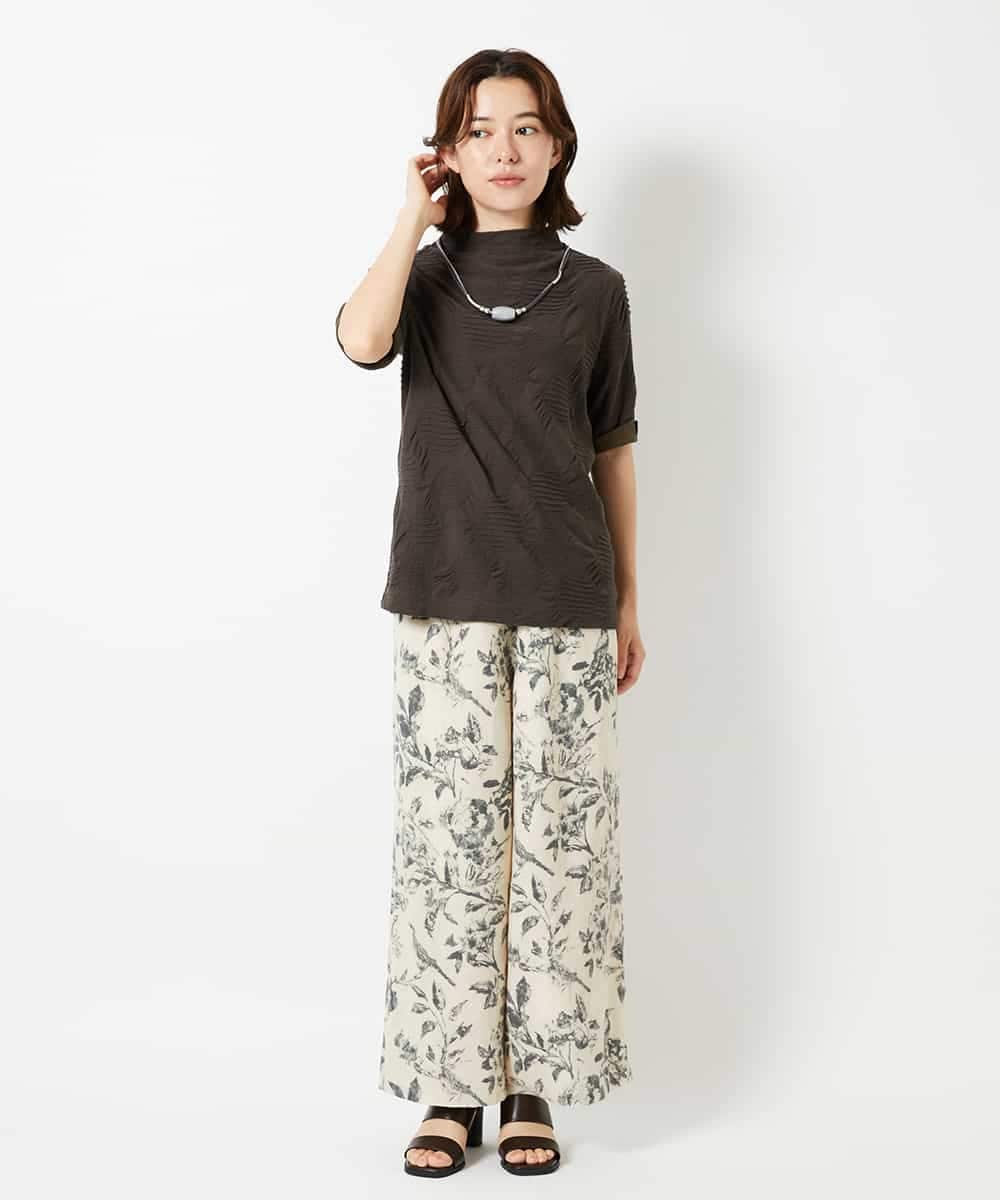 NHKHD68150 GIANNI LO GIUDICE(小さいサイズ)(メゾン ドゥ サンク) [日本製]ドットタックハイネックカットソー ホワイト