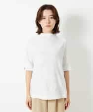 NHKHD68150 GIANNI LO GIUDICE(小さいサイズ)(メゾン ドゥ サンク) [日本製]ドットタックハイネックカットソー ホワイト