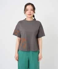 NHKHE61170 GIANNI LO GIUDICE(小さいサイズ)(メゾン ドゥ サンク) コットン天竺刺繍カットソー ブラウン