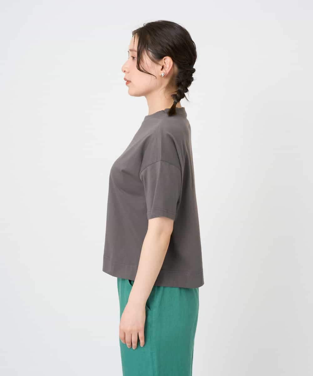 NHKHE61170 GIANNI LO GIUDICE(小さいサイズ)(メゾン ドゥ サンク) コットン天竺刺繍カットソー ブラウン