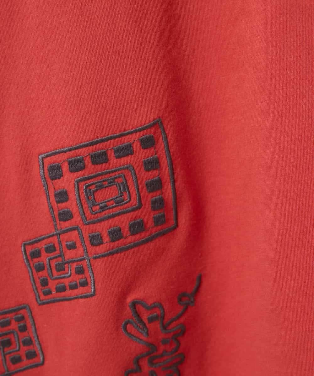 NHKHE61170 GIANNI LO GIUDICE(小さいサイズ)(メゾン ドゥ サンク) コットン天竺刺繍カットソー ホワイト