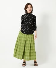 NHKHF91150 GIANNI LO GIUDICE(小さいサイズ)(メゾン ドゥ サンク) ドット柄ボトルネックカットソー グリーン