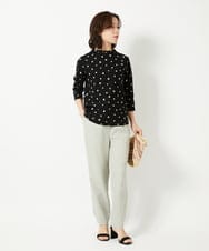 NHKHF91150 GIANNI LO GIUDICE(小さいサイズ)(メゾン ドゥ サンク) ドット柄ボトルネックカットソー グリーン