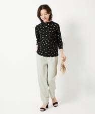 NHKHF91150 GIANNI LO GIUDICE(小さいサイズ)(メゾン ドゥ サンク) ドット柄ボトルネックカットソー グリーン
