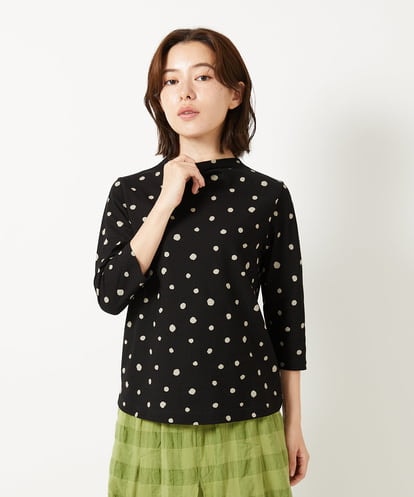 NHKHF91150 GIANNI LO GIUDICE(小さいサイズ) ドット柄ボトルネックカットソー
