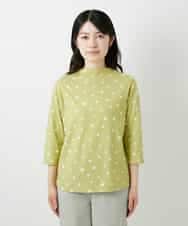 NHKHF91150 GIANNI LO GIUDICE(小さいサイズ)(メゾン ドゥ サンク) ドット柄ボトルネックカットソー グリーン
