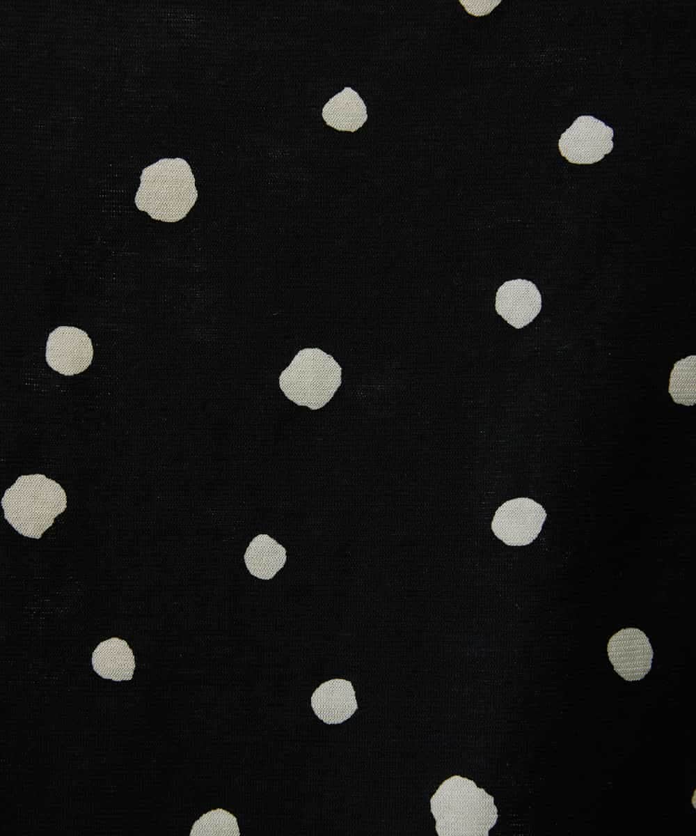 NHKHF91150 GIANNI LO GIUDICE(小さいサイズ)(メゾン ドゥ サンク) ドット柄ボトルネックカットソー グリーン