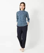NHKHF92230 GIANNI LO GIUDICE(小さいサイズ)(メゾン ドゥ サンク) [日本製]イレギュラードットプリントカットソー ネイビー