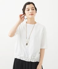 NHKHW06230 GIANNI LO GIUDICE(小さいサイズ)(メゾン ドゥ サンク) ウォッシャブルリネンカットソー グリーン
